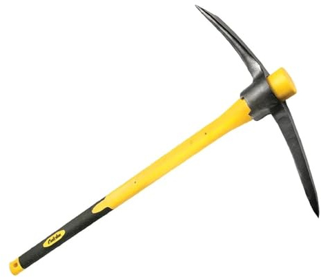 La zappa Piccone svizzero con manico realizzato in fibra di vetro e impugnatura in gomma 91 cm (2 Kg)