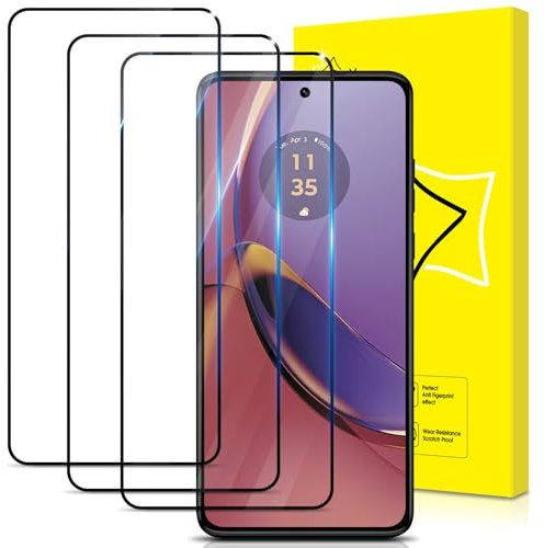 GiiYoon Lot de 3, Verre Trempé pour Motorola Moto G84 5G [Couverture Complète] [Vitre Protecteur 9H Dureté] [Sans Bulles] [Anti-rayures] Film Protection écran Compatible avec Motorola Moto G84 5G