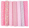 Baumwollstoff Stoffpakete,7 Stück 25 x 25cm Stoffe zum Nähen Patchwork DIY Stoffpaket DIY Baumwolltuch Meterware Stoffe Stoffreste Stoffpaket für Kleidung,Bettwäsche,Vorhänge,Tischdecken - Rosa