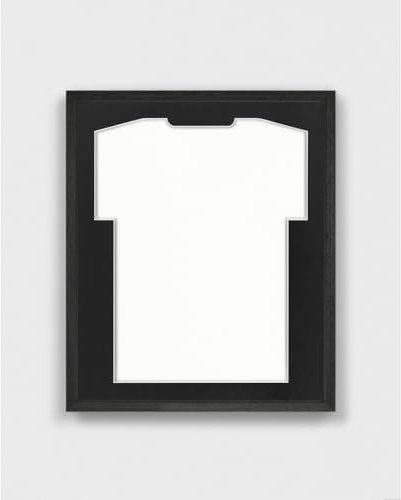 ARTIS - Bilderrahmen für Trikot - Trikotrahmen Fußball aus Holz - Objektrahmen 52,5x62,5x3 cm - Handball, Volleyball Trikot Rahmen – Jersey Frame für Sporttrikots – Frametheshirt Basic Schwarz