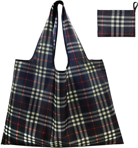 FenFang Einkaufstasche Faltbar Groß, Einkaufsbeutel Stoff Wiederverwendbare, Mehrwegtasche Umweltfreundlich Faltbare Tasche Leichte Schnelltrocknend für Einkauf Reise Ausflug, 56 X 67 cm (Dunkelgrau)