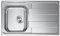 EVHOC Lavello Cucina Sopratop AURA S, 1 Vasca a Sinistra con Gocciolatoio, Lavandino in Acciaio Inox con Finitura Satinata, Made in Italy, 86x50 cm