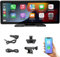 Écran Portable de Voiture 10,3'' HD IPS avec Android Auto et Apple CarPlay sans Fil, Émetteur FM Bluetooth, Compatible 7V-32V pour Camions et Fourgonnettes