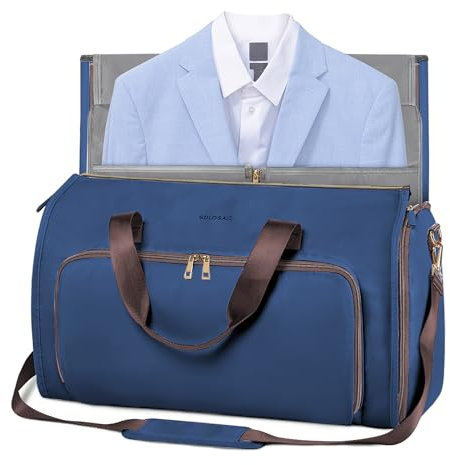 Kleidersäcke, Reise-Kleidersack mit abnehmbarer Anzugtasche zum Aufhängen, wandelbare Reisetasche mit Schulter- und Rucksackgurten, Gepäcktasche mit 2 Schuhen, Damen, Beige, Umwandelbarer Kleidersack