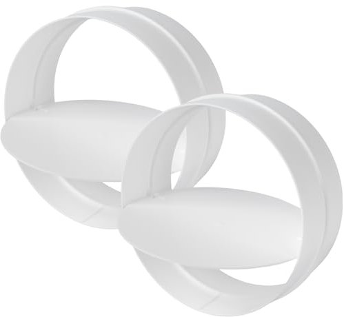 Vent Systems - 2 Stück - Ø150 mm Kunststoff Inline Backdraft Dämpfer. Schließen Sie den Abluft- oder Badezimmerlufttrockner und die Leitungen mit der Rückschlagklappe an. HLK, Heizungs, Kühlungs