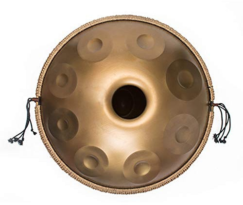 Handpan Drum Hand Pan D-Moll 17 Noten 55,9 cm Karbonstahl Material Zungentrommel Percussion Instrument mit Hand Pan Tasche und Ständer
