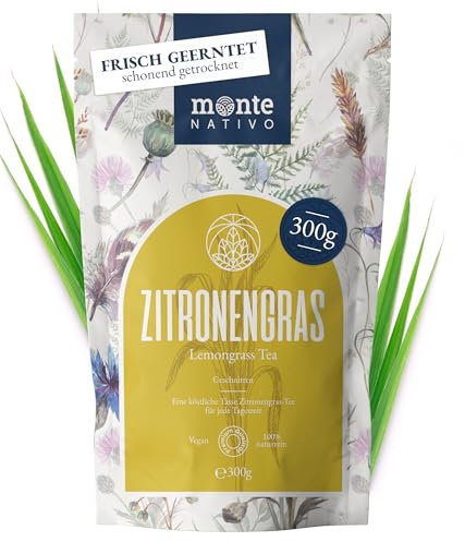 Té de Hierba de Limón Monte Nativo (300 g) - 100% puro y natural sin aditivos - Hojas de hierba de limón como té de hierbas o como regalo - Té de hierbas aromático - Té de frutas - Lemongrass