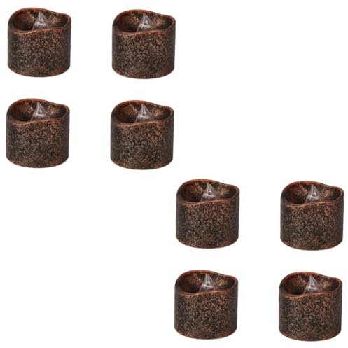 Uonlytech 8 Stk geführte Teelichter LED Teelichter Kerzen Braune Kerzen Halloween Dekoration Halloween Dekoration Kerzenlaterne Kerzenlampen Geführte Kerzenlichter