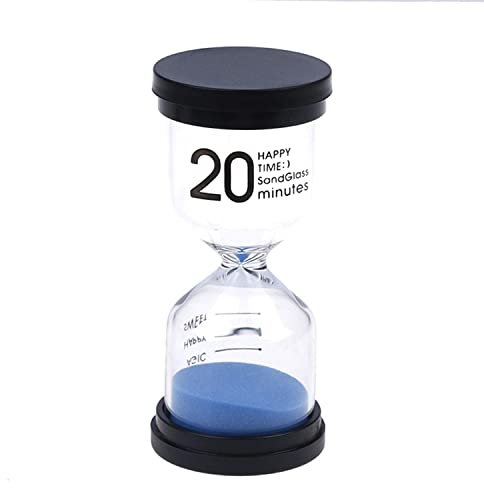 sablier; Sablier, minuterie de sablier 1 pièce 1/3/5/10/15/20/30 minutes, minuterie de sablier for enfants, brosse à dents, 7 couleurs, ornement de maison, mini horloge de sable de bureau(20 Minutes)