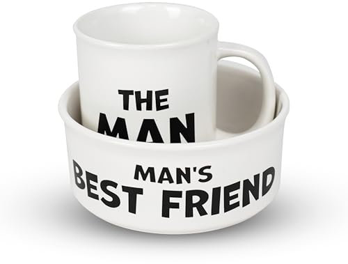 #winning Novelty Ceramic Coffee Cup Mug & Canine Dog Food Bowl Gift Set