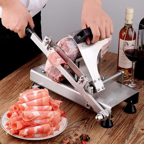 Manual Mutton Roll Slicer for Hot Pot Restaurant Thin Slice Fat Beef and Mutton Perfect for Slicing at Home or in Commercial Kitchens
