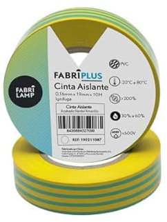 Brightium Nastro isolante in PVC verde/giallo, 19 mm x 10 m, flessibile e resistente, ideale per lavori elettrici e protezione dei cavi.