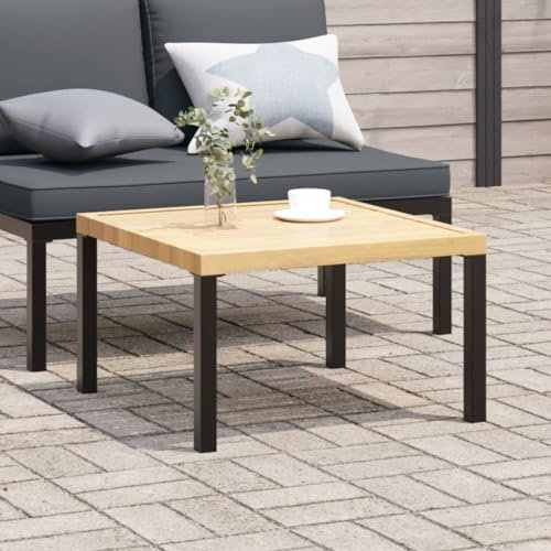Schwarzer Aluminium Garten Couchtisch 65x65x40cm für Outdoormöbel und Tische