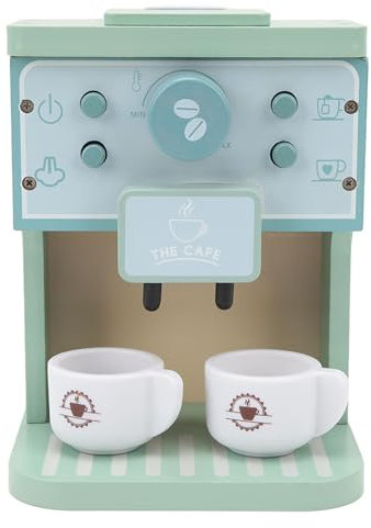 Gonetre Holz-Kaffeemaschine, Spielzeug, Niedliche Simulation, Spielhaus, Kaffeemaschine für