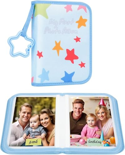 Baby's My First Photo Album für Babys bietet Platz für 21 Fotos im Format 10 x 15 cm, Fotoalbum aus Schneidet nicht in die Hand weichem Stoff für 10x15 cm Babyparty Kinder Kleinkinder Familienfotos