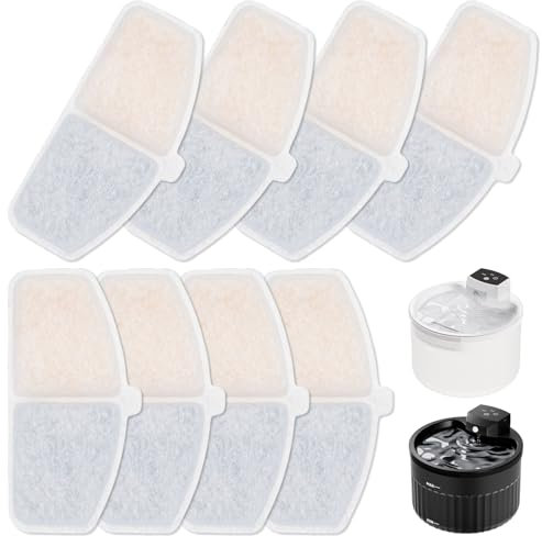 Fontaine a Eau Chat sans Fil 3.2L Detecteur de Mouvement 4000 mAh Rechargeable Batterie Coton filtrant de Haute qualité Pet Feeder Blanc (Gray - Accessories)