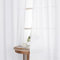 BellaHills Vorhänge Leinen Ösenvorhang 2er Set H 145 x B 140 cm Leinenoptik Gardinen mit Ösen Leinenvorhang Halbtransparent Linen Curtains für Wohnzimmer, Weiß