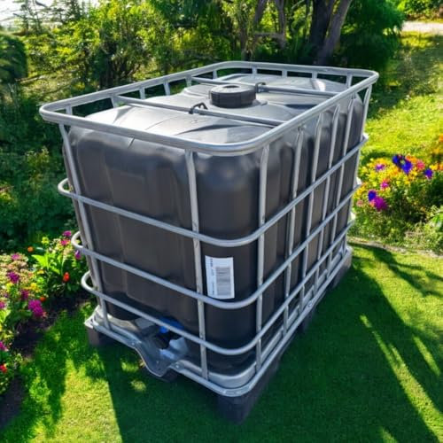 Cuve Citerne Récupérateur d’Eau de Pluie 600L - Poche Plastique Noire Neuve - Récupération d’Eau Anti-UV - Format Compact Passe par Une Porte de 80 cm !