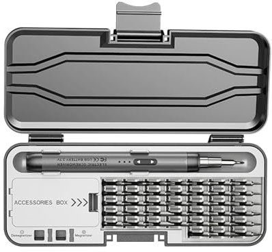 Juego De Destornillador Eléctrico | Juego de Destornillador Portátil y Compacto - Herramienta Inalámbrica Recargable para Emergencias, Joyería, Electrónicos, Proyectos Manuales y Computadoras