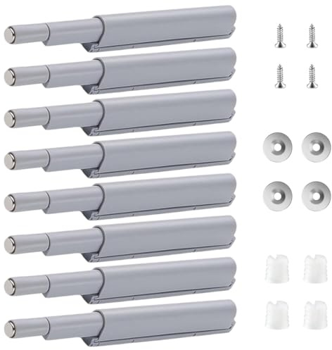 8 Pezzi Push Pull per Ante Robusto Apertura a Pressione Ante Chiusura Magnetico Pressione Home Premi per Aprire Custodia in Alluminio Magnetico Chiusura