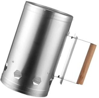 predolo Hochwertiger Grillanzünder aus Edelstahl mit Doppelfunktion Zum Entzünden Und Löschen von Perfekt für Outdoor-Kochen Und Lagerfeuer