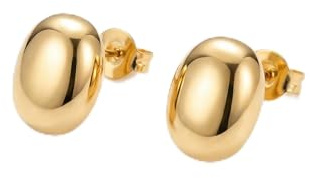 ROISE LADY 14k Vergoldete Klobige Silver Gold Ohrringe Hängend für Damen Tropfenform Leichte Hypoallergene Statement Ohrringe