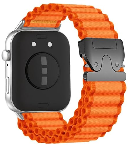 Nylon Armband für Huawei Watch Fit 5 4/5 4 Pro / 3, Outdoor Sport Design, verstellbar, leicht und komfortabel, robustes Uhrenarmband (Weiß)