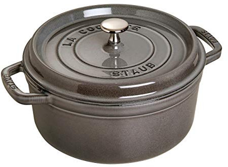 STAUB - Cocotte Rotonda, ghisa, Grigio Grafite, 9 Quart