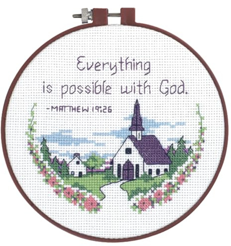 Dimensions Learn-A-Craft Counted Cross Stitch Kit 6 Round-Everything is Possible (14 Count)
