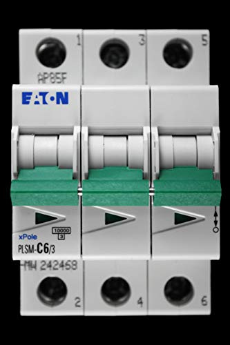 EATON PLSM-C50/3-MW Magnetothermal Switch, 3P, C Curve, 50A, 7.5cm x 5.25cm x 8.0cm