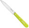 Opinel No. 113, Couteau de Cuisine en Acier Inoxydable Sandvik, Dents de scie, Manche en Bois de hêtre Vert Clair, Multicolore Taille Unique