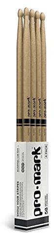 Pro Mark FBH535AW - Bacchette per batteria 7A in hickory americano Classico 5B Four Pairs Verniciatura