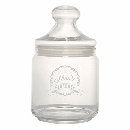 4you design persönliches Keksglas mit Namen NAME`s Keksdose - Geschenkidee - für sie - Geburtstagsgeschenk für ihn - personalisiert - Küchendeko