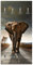 ARTLAND Wandgarderobe Garderobenpaneel Holz mit 6 Haken 60x120 cm Design Garderobe mit Motiv Natur Afrika Safari Elefant T9QO