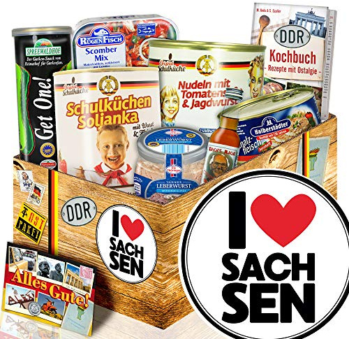 I Love Sachsen - ostprodukte Paket - Geschenk Sachsen - DDR Paket