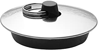 MroMax Bouchon de vidange de cuisine en acier inoxydable pour salle de bain, baignoire et lavabo Noir Argent 48 mm