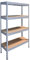 Shelf Creations EXPERT Schwerlastregal 230x75x40cm grau 4 Böden - Regal Kellerregal Metallregal smartes Steckregal Lagerregal Werkstattregal Archivregal Industrieregal Haushaltsregal Ordnerregal