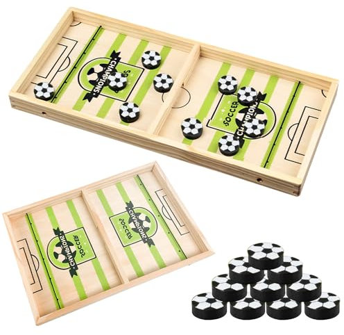 Sunshine smile Katapult Brettspiel,Brettspiel Hockey,Bouncing Brettspiel,Tisch Hockey Brettspiel,Fast Sling Puck Game,Puck Spiel Holz,Katapult Schach,Bouncing Chess Hockey Game