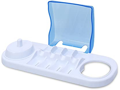Juliyeh Elektrische Zahnbürstenkopf-Organizer-Box, Elektrische Zahnbürstenkopf-Halterung, Mehrfarbig, Plastik, Tabletop Mount, 19 x 9.2 cm