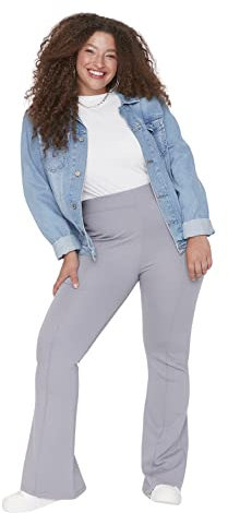 TRENDYOL Damen Tbbss22pl0299/Gri Hose, Grau, XL EU
