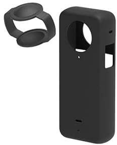Silikonhülle für Insta 360 One X3, Action-Kamera-Gummihülle mit Silikon-Objektivschutz-Kit, Action-Kamera-Zubehör (Schwarz)
