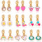 9 Paar Kinder Ohrclips Herz Einhorn Gänseblümchen Regenbogen Sterne Nicht Durchbohrte Ohrringe Kostüm Prinzessin Schmuck Accessoires für Kinder Mädchen Teenager Geburtstag Party Geschenke