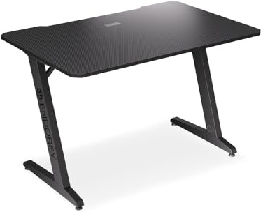 ENDORFY Atlas S, Schreibtisch PC, Gaming Tisch, büro, Frontausschnitt, Carbon und Matte Beschichtung, Langlebiger und Stabiler Rahmen, Tischplatte 114×74 cm, EY8E001