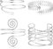 Diamday 4Pcs Oberarm Cuff Armband Armreif für Damen Verstellbares Glatt Offen Viktorianischer Filigraner Wirbel Boho Spiral Handgelenkwickel Minimalistischen Feder Blatt Manschetten Armband