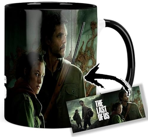 The Last Of Us Pedro Pascal Bella Ramsey Tasse Innen & Henkel Schwarz Keramikbecher Mug