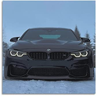 JUNNA Sportwagen-Poster für BMW F82 M4 Super Car Racing Car Dekorative Malerei Leinwand Wand und Kunst Bild Familienzimmer Dekor 40 x 40 cm