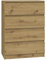 VBChome Kommode mit 4 Schubladen 70 x 40 x 97 cm Eiche Artisan Grifflose Schubladenkommode Mehrzweckschrank für Flur Schlafzimmer Wohnzimmer Kinderzimmer Modern Eiche Artisan