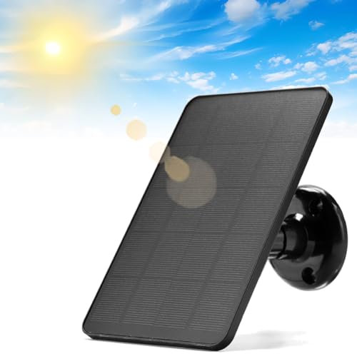Uadme Solar Panel DC Output 10W, IP65 Waterproof Portable Solar Panel Charger for Ring Spotlight Cam & Stick Up Cam, Outdoor Solar Charge System for Continuously Charging