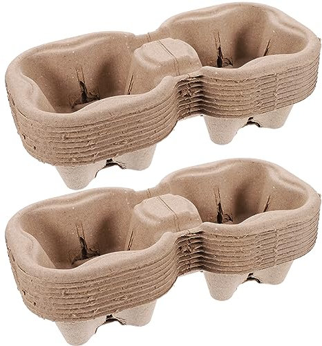 UPKOCH 25 Piezas Bandeja para Llevar Soporte De Taza Aire Porta Colgador Tazas Titulares De Té con Vasos Cafe Desechables Vaso para Cafe Tazas Cafe Pulpa Accesorio Café Bebidas