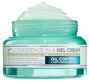IT Cosmetics, Confidence in a Gel Cream, Feuchtigkeitscreme, für Mischhaut und fettige Haut, schnelle Absorption, Kontrolle von fettiger Haut, einheitlicher Ton und Festigkeit, 60 ml